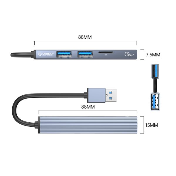 هاب 4 پورت USB اوریکو مدل AH-A12F