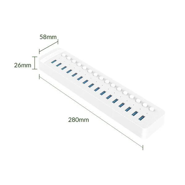 Orico CT2U3-16AB Bus Powered USB 3.0 16-Port