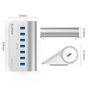 هاب 7 پورت USB 3.2 اوریکو مدل M3U7-10 با سرعت 5Gbps