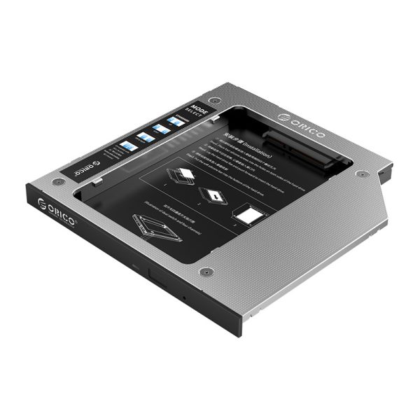 Orico M95SS Laptop caddy for hard disk up to 9.5mm - SATA - silver