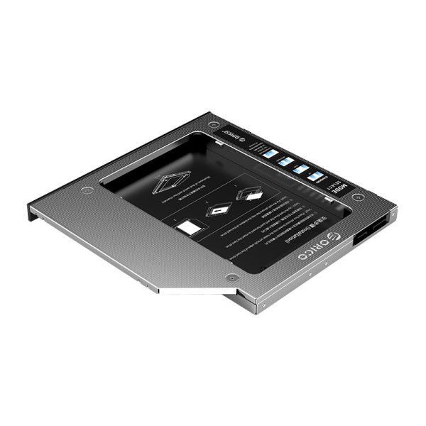 Orico M95SS Laptop caddy for hard disk up to 9.5mm - SATA - silver