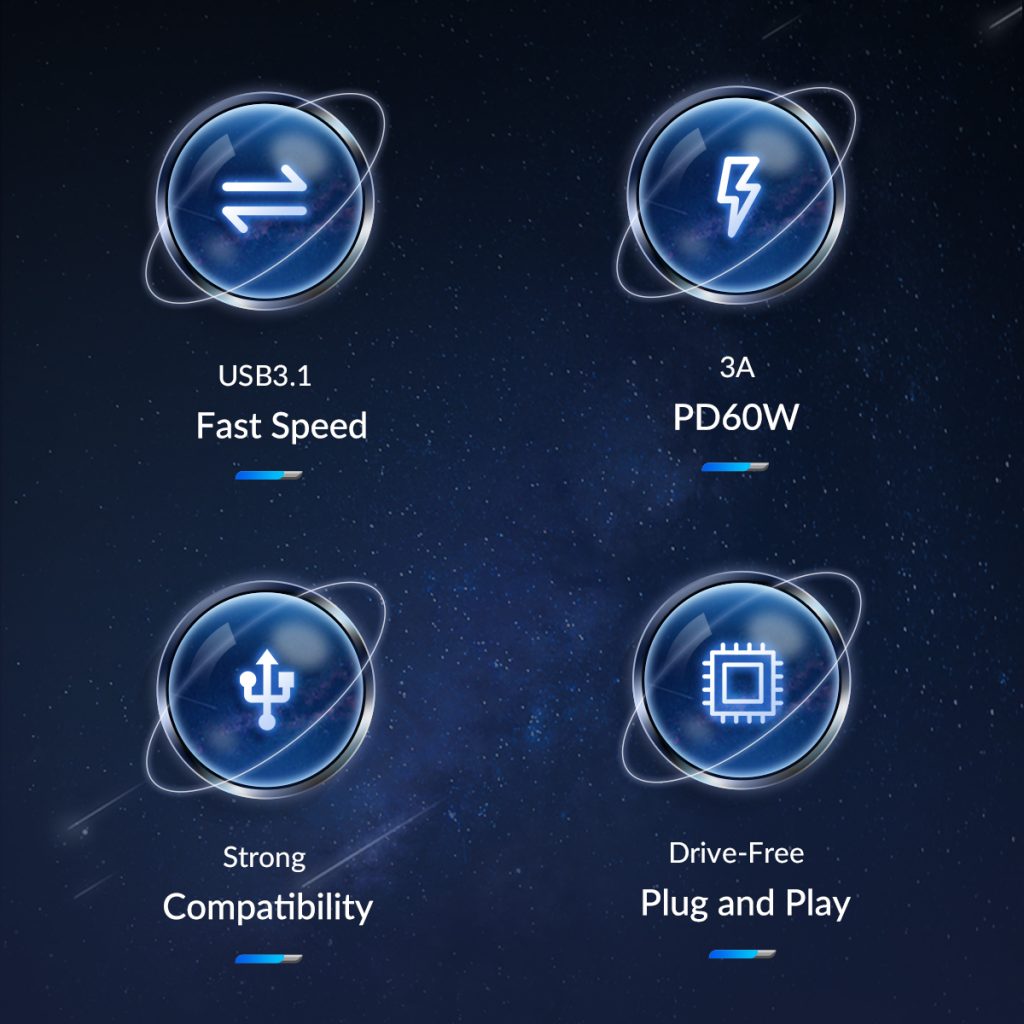 تبدیل USB-A به Type-C اوریکو مدل ACF31 طول 1 متر