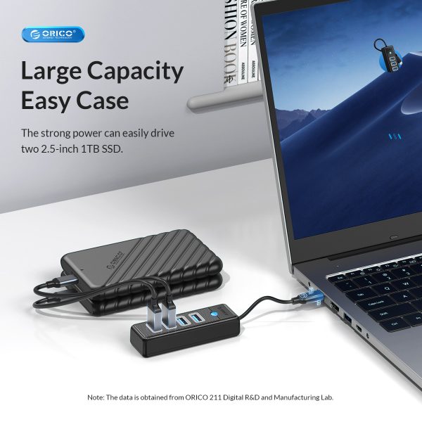 هاب 4 پورت USB 3.0 اوریکو مدل PW4U-C3