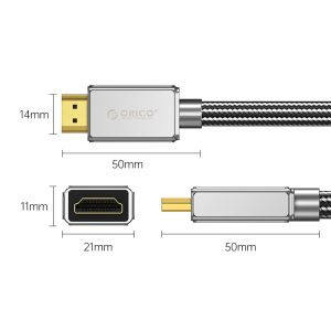 کابل HDMI 8K ورژن 2.1 اوریکو مدل H8AY-20 طول 2 متر