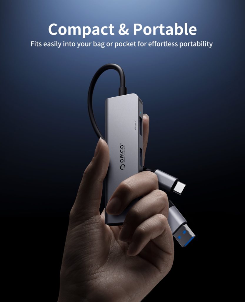 هاب 4 پورت USB-C/A اوریکو مدل YSA5-U3