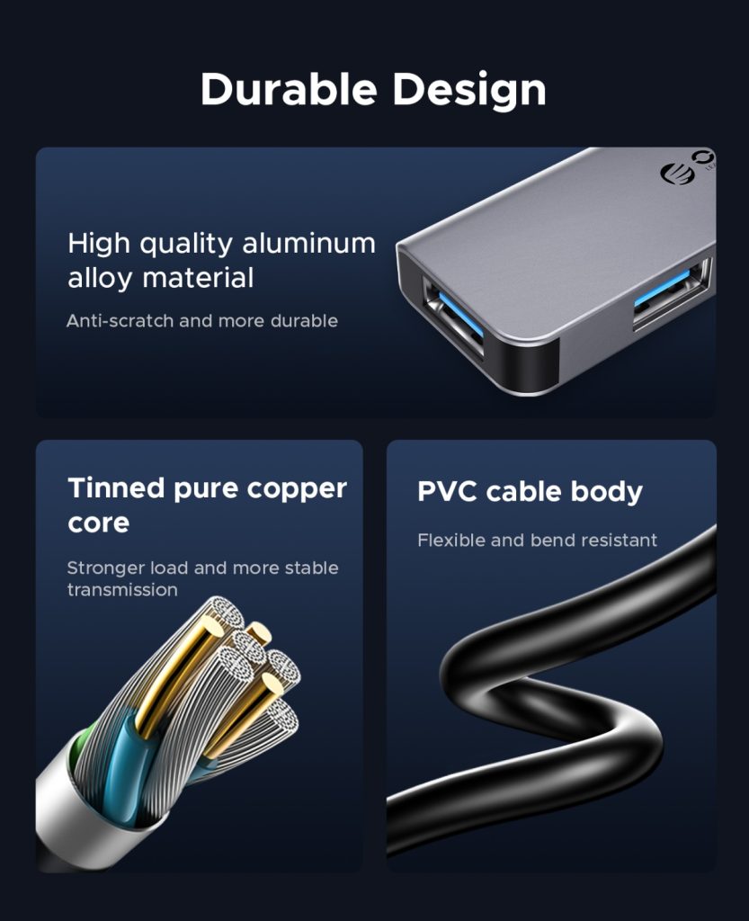 هاب 4 پورت USB-C/A اوریکو مدل YSA5-U3
