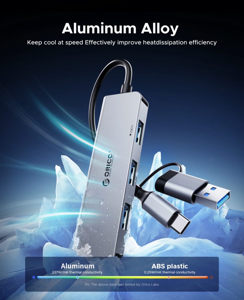هاب 4 پورت USB-C/A اوریکو مدل YSA5-U3