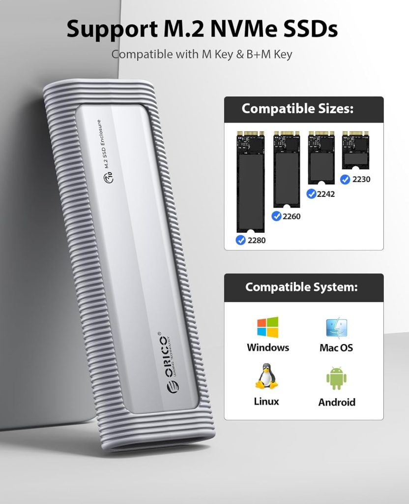 باکس اس اس دی M.2 NVMe اوریکو مدل AXM2-G2