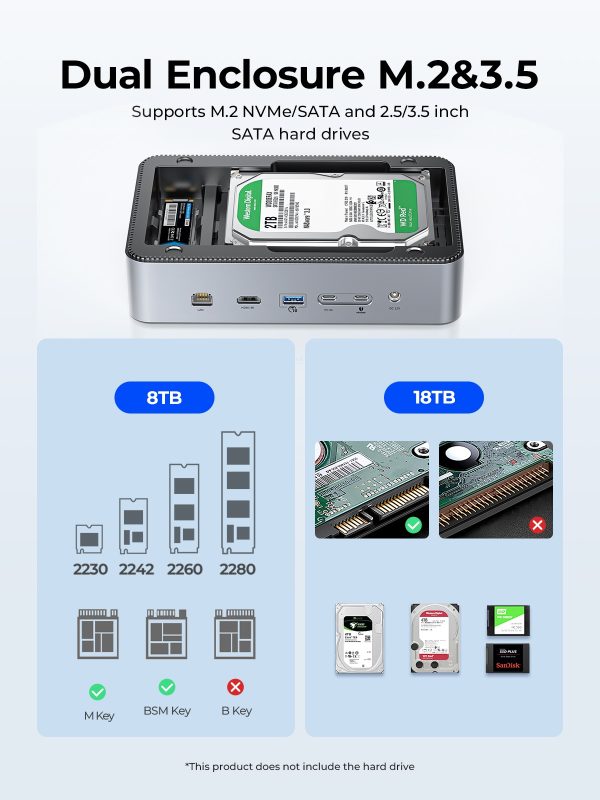 داک استیشن اوریکو با محفظه هارد M.2 و 3.5 اینچ مدل D35M2