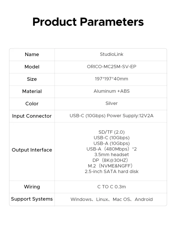 داک استیشن ۱۰ پورت اوریکو مدل MC25M