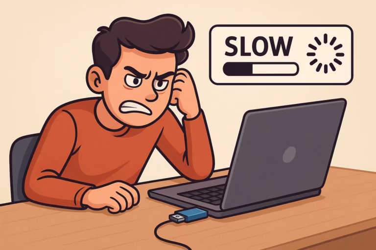 چرا سرعت انتقال USB پایین است؟